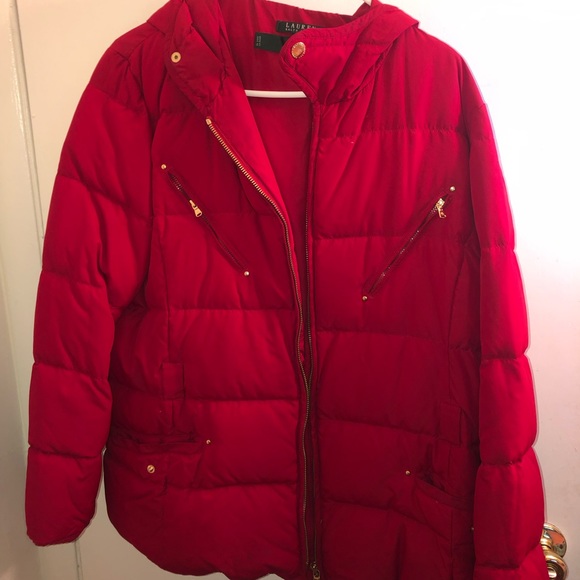 red polo coat